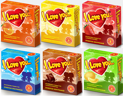 Презервативы I Love you в ассортименте, 3 шт